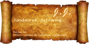 Jandaurek Julianna névjegykártya